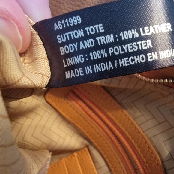 Lodis Texas Leather Sutton Tote/crossbody In Nectarine - Picture 16 of 16